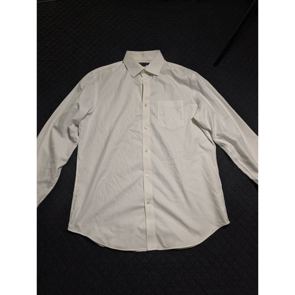 Banana Republic Non-Iron Classic Fit Dress Shirt Mens L 16-16.5 White Long